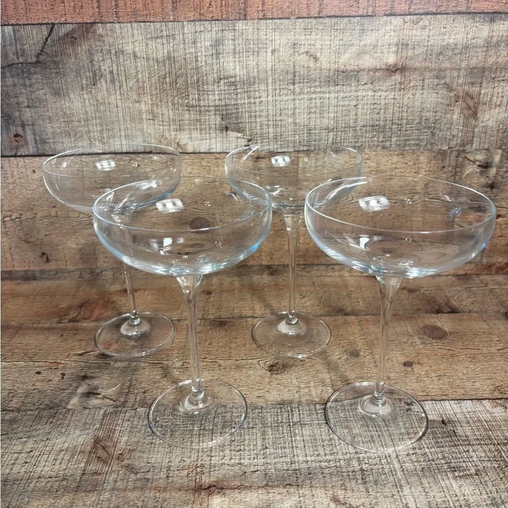 Cocktail Glasses Set of 4 Made in Poland by Krosno Brilliance In Glass 8.1 Oz